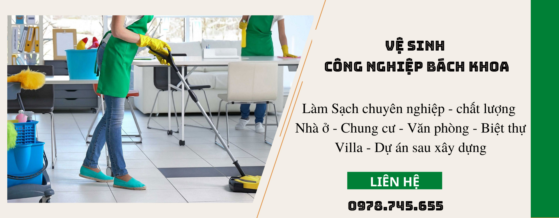 Vệ Sinh Công Nghiệp Bách Khoa cung cấp đa dạng các hạng mục vệ sinh nhà sau xây dựng.